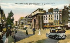 CPA Paris Grand boulevards the Gate Saint Martin towards the Gate Saint Denis