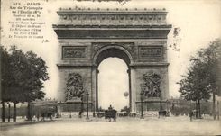 CPA Paris l'Arc de Triomphe et l'Etoile