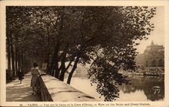 CPA Paris Seen On the Seine And Train station of Orsay