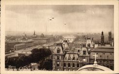 CPA Les Petits Tableaux De Paris Perspective Sur La Seine Les Ponts The Seine And Its Bridges