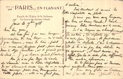 CPA Paris En Flanant Facade de I'Eglise de la Sorbonne