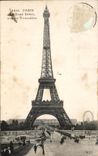 CPA Paris La Tour Eiffel Vue du Trocadero