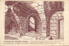 CPA Le Caveau des Oubliettes Rouges Rue St Julien le Pauvre dan sla plus vieille cour de Paris Paris 