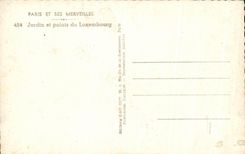 CPA Paris And Its Wonders Garden and Palate of Luxembourg