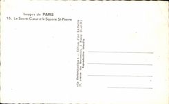 CPA Paris Le Sacre Coeur et le Square St Pierre Montmartre