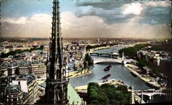 CPA Paris y vision panoramica que da un paseo tomadas nuestra senora