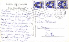 CPA Paris And Strolling Place Edmond Rostand Street Souulot And Patheon