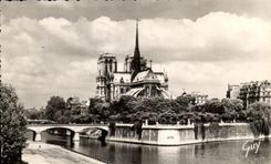 CPA Paris y su punto de las maravillas son de la isla del i del ISCED el puente y el palacio publico jardin del arzobispo el apse de la catedral