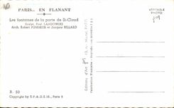 CPA Paris While Strolling Fountains of the Gate of St cloud Sculpt Paul Lansowki