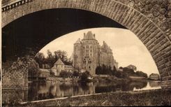 CPA the Abbey St Pierre de Solemes seen under the Bridge