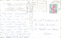 CPSM Royan la fachada de Notre Dame de la iglesia es la Campana-torre