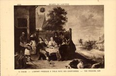 CPA Musee Du Louvre Teniers l'Enfant Prodioue A Table Avec Des Courtisanes