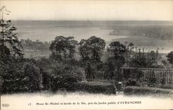 CPA Mount St Michel and edges of See taken of the Public garden of Avranches