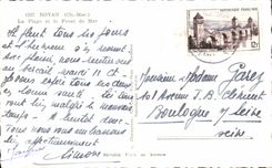 Playa del La de CPA Royan y los barcos del frente de mar