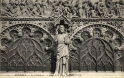 Alta catedral del La de CPA Bourges de la puerta central