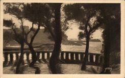 CPA La Douce France Biarritz La Cote Vue a travers le Basta