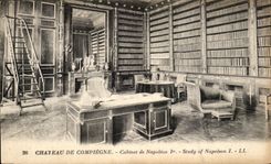CPA Castle of Compiegne Cabinet of Napoleon 1st Library