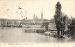 CPA Rouen La the Seine and Quays