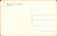 CPA Pau Funiculaire Vu Du Canal