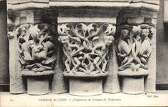 CPA Cathedral De Laon Capitals Of Column Of the Triforium