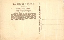 CPA Gorges Du Tarn Castelbouc Le Village et le Vieux Chateau
