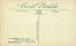 CPA Chambord Le Chateau Chambre a coucher de Louis XIV