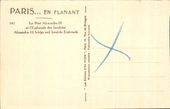 CPA Paris En Flanant Le Pont alexandre III Et l'Esplanade Des Invalides Alexandre Bridge