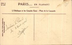 CPA Paris En Flanant L'Obelisque Et Les Grandes Eaux Place De La Concorde