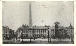 CPA Paris Places Harmony Obelisk De Louqsor