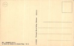 CPA Biarritz La Roche Des Enfants A La Grande Plage