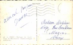 CPA Paris Basilica Of the Sacring Coeur De Monumartre