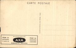 CPA Paris the Caretaker's lodge And the Bridge With the Exchange Publicity Axa Margarine