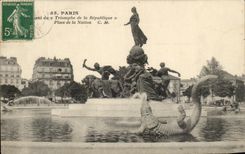 CPA Paris Du A Triomphe De La Republique Place De La Nation Crocodile