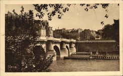 CPA Small Tableaux De Paris the bridge Last nines Barge