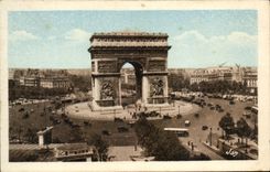 CPA Paris La Place de Vetoile L'Arc de Triomphe