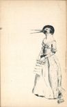 CPA Pie oiseau Chanteuse Chant 