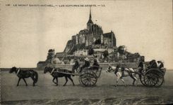 CPA Mont Saint Michel Voitures De Brooms