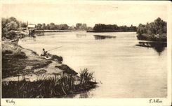 CPA Vichy L'allier pecheur Peche 