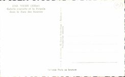 CPA Vichy Galerie Couverte Et La Pergola Dans Le Parc Des Sources