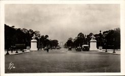 CPA Paris the Avenue of the Champs Elysees horses of Marly