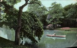 CPA Bois de Boulogne Lake lower Along the islands