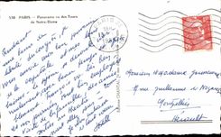 CPA Paris Panorama Seen Of Tours De Notre Dame