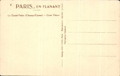 CPA Paris While Strolling Grand Palais