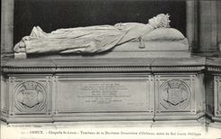 CPA Dreux Chapelle St Louis Tombeau De La Duchesse Douairiere d'Orleans Mere Du Roi Louis Philippe