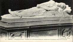 CPA Dreux Chapelle St Louis Tombeau De La Duchesse d'Alencon Morte Dans l'Incendie Du Bazar De La Charite