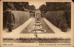 CPA Koln tiene flora Laubgange Und Kaskaden el derecho