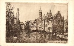 CPA Bruges the Quay of the Rosary