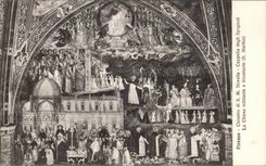 CPA Firenze Chiostro di S M Novella Cappella degli Spagnoli La Chiesa militante e trionfante 