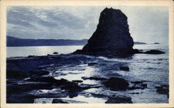 CPA Hendaye Plage Les Grands Rochers Contre jour