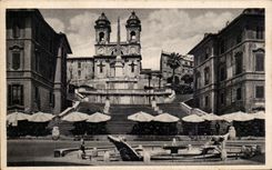 CPA Roma Chiesa Della trinita del Monti 